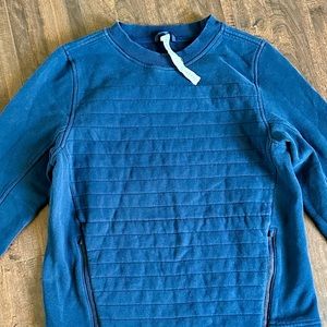 Lululemon Quilt Top Navy Blue Sweatshirt With Double Zippers SZ-6